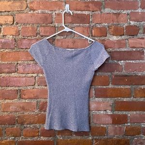 Rubber gray form fitting shirt